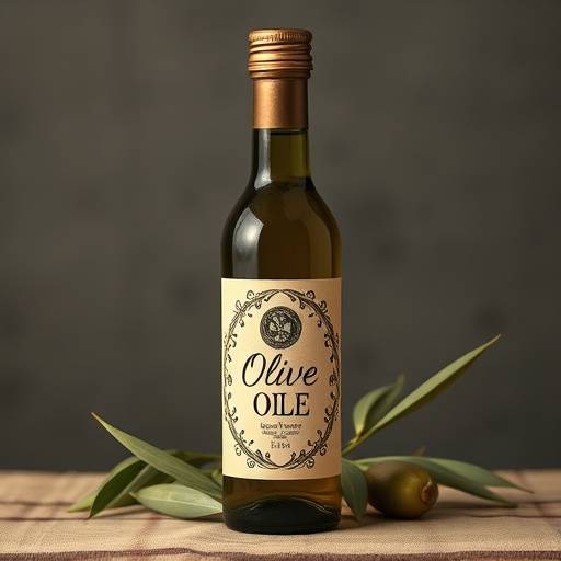 Bottiglia di olio extravergine d'oliva biologico proveniente dalla Toscana