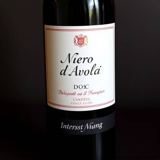 Bottiglia di vino Nero d'Avola DOC