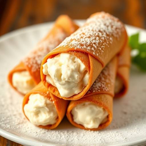Cannoli siciliani ripieni di ricotta