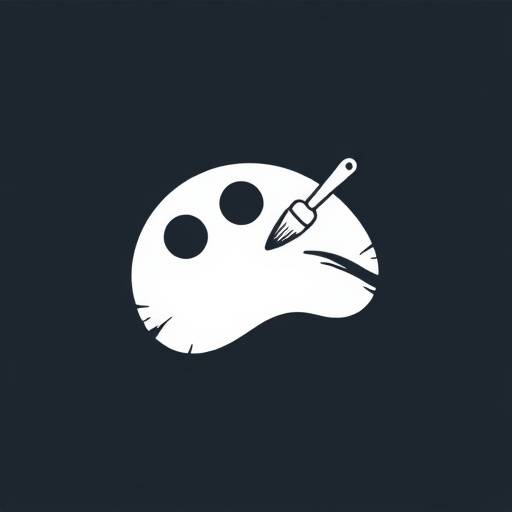 Icona di un pennello e una tavolozza di colori, simbolo della categoria Arte