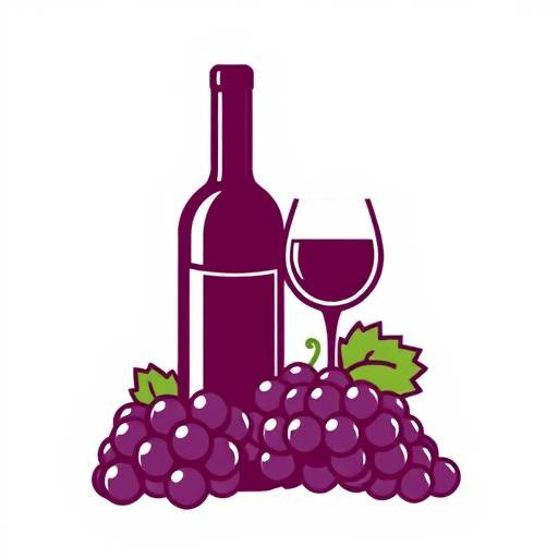 Icona di una bottiglia di vino e un grappolo d'uva, simbolo della categoria Vino