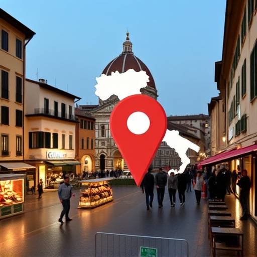 Indicatore sulla mappa che mostra la posizione di Mercato Italiano Autentico a Firenze