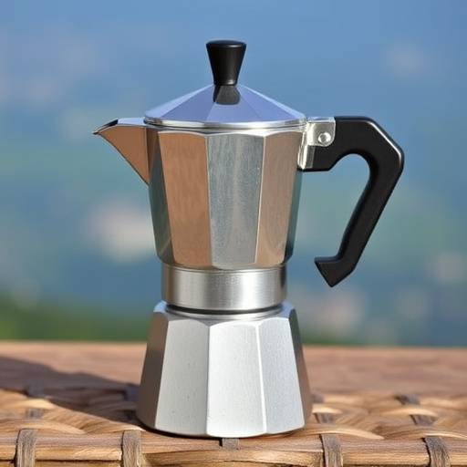Moka in alluminio realizzata artigianalmente in Piemonte