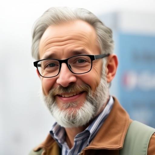 Ritratto di Antonio Verdi, responsabile della logistica di Mercato Italiano Autentico, con occhiali e sorriso cordiale.