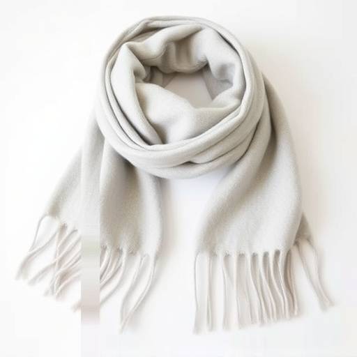 Sciarpa in cashmere realizzata a Biella, color grigio chiaro